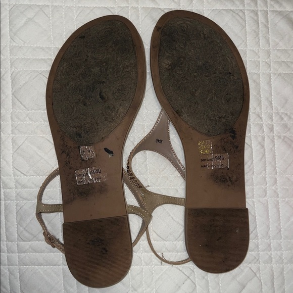 Tan Rhinestone Sandals - Picture 4 of 4